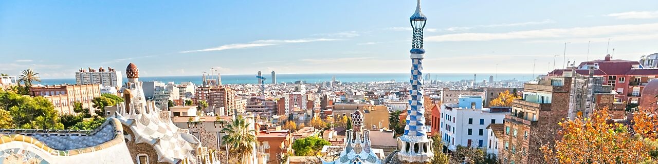Parque Güell en Barcelona, España