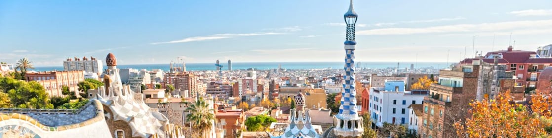 Parque Güell en Barcelona, España