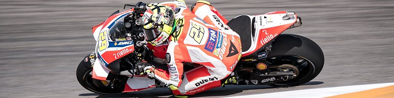 Piloto de Ducati compitiendo en MotoGP
