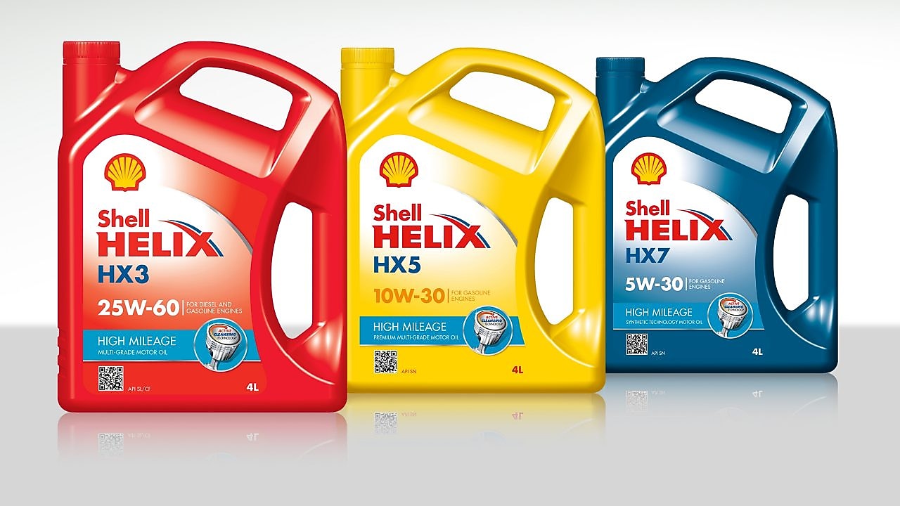 Gama de lubricantes Shell Helix Alto kilometraje