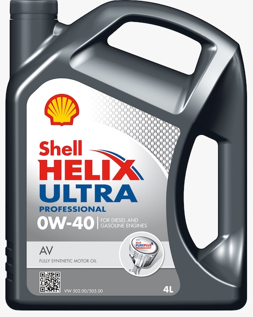 Foto del envase de Shell Helix Ultra AV 0W-40