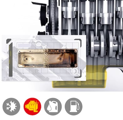 Ilustración del impacto positivo del lubricante Shell Helix Ultra en el motor 